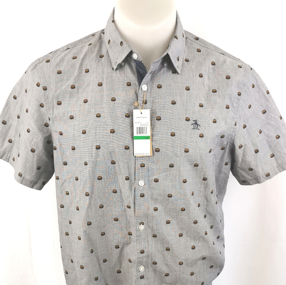 Penguin short sleeve burger pattern